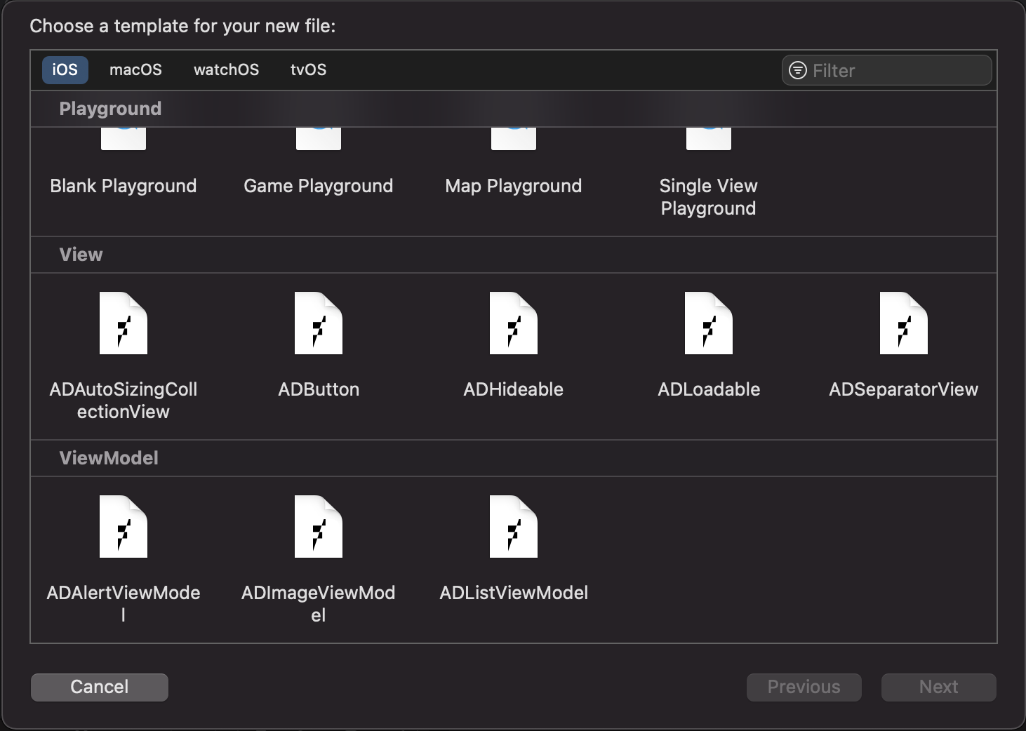 xcresource can install templates from a git repository